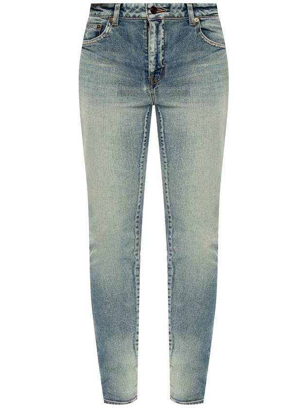 Women's Denim Skinny Jeans Light Blue - SAINT LAURENT - BALAAN 1