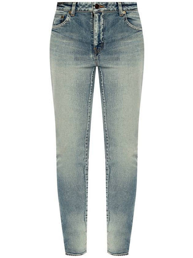 Women's Denim Skinny Jeans Light Blue - SAINT LAURENT - BALAAN 1