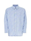 Verdy Logo Print Allover Oversized Cotton Long Sleeve Shirt Light Blue - KENZO - BALAAN 2