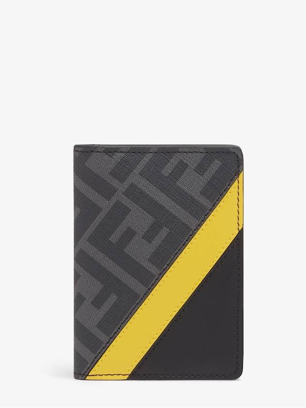 Diagonal Card Wallet Grey - FENDI - BALAAN 2