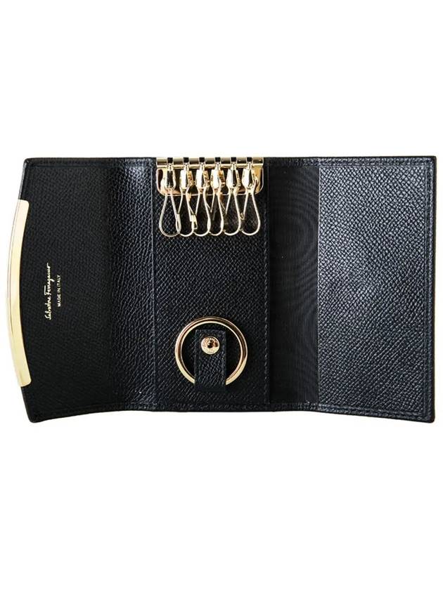 Gancini Key Holder Black - SALVATORE FERRAGAMO - BALAAN 5