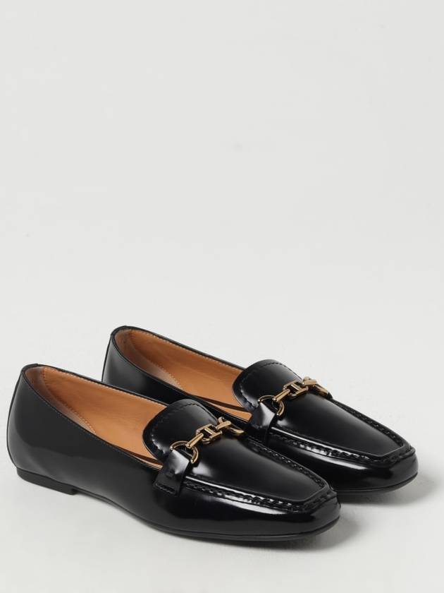 T Logo Horsebit Leather Loafers Black - TOD'S - BALAAN 3