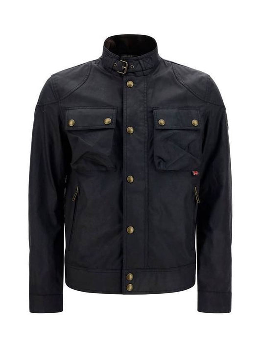 Men's Lace Master Cotton Jacket Black - BELSTAFF - BALAAN.