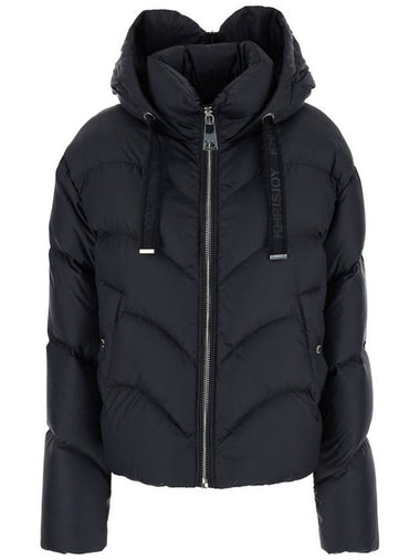 'Hug' Black Quilted Down Jacket With Hood In Tech Fabric Woman - KHRISJOY - BALAAN 1