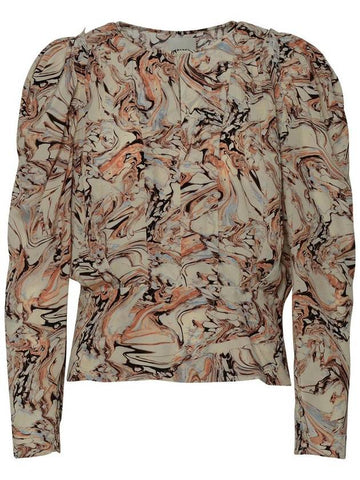 Isabel Marant 'Zarga' Beige Silk Blouse - ISABEL MARANT - BALAAN 1