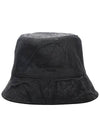 Men's Crinkle Denim Bucket Hat Black W233AC53853B - WOOYOUNGMI - BALAAN 1