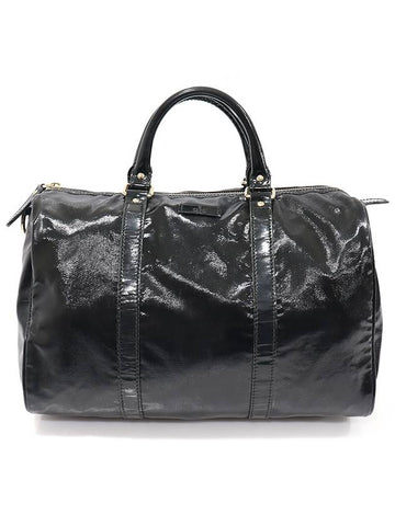 193603 Black PVC coated canvas JOY Boston tote bag - SALVATORE FERRAGAMO - BALAAN 1