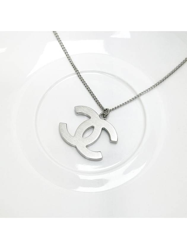 Big CC logo black nickel double sided two way Jenny V necklace pendant 4VCHA30135 - CHANEL - BALAAN 4