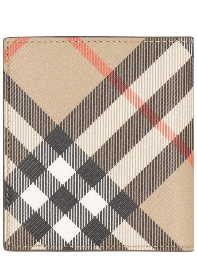 Check Half Wallet Beige - BURBERRY - BALAAN 4