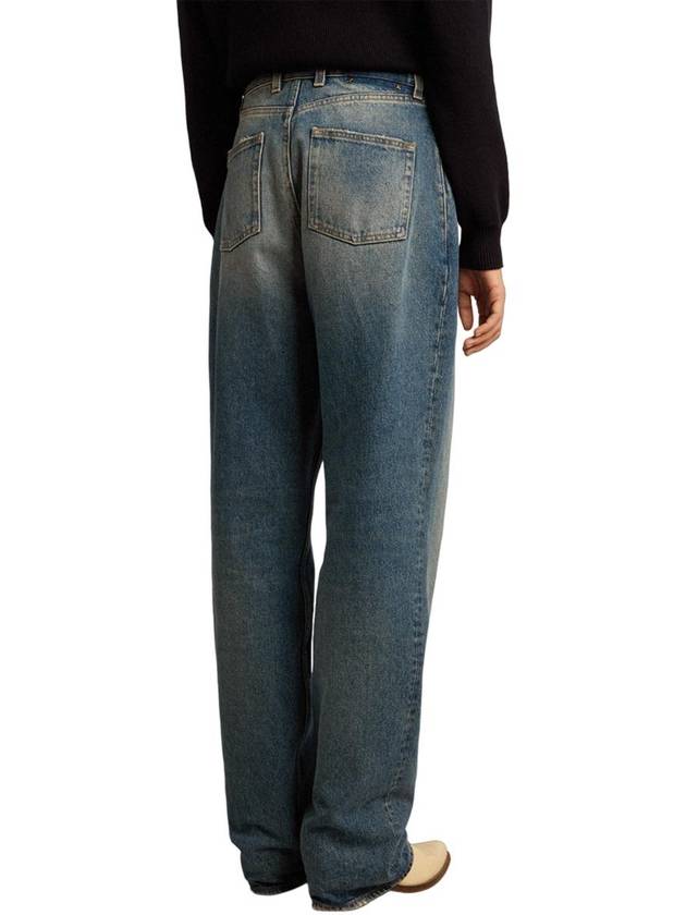 Women's Washed Wide Cotton Kim Jeans Blue - GOLDEN GOOSE - BALAAN 4