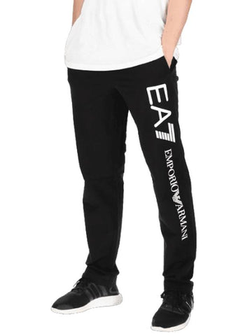 Logo Series Cotton Track Pants Black - EMPORIO ARMANI - BALAAN 1