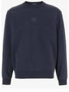 Stretch Fleece Crew Neck Sweatshirt Navy - CP COMPANY - BALAAN 2