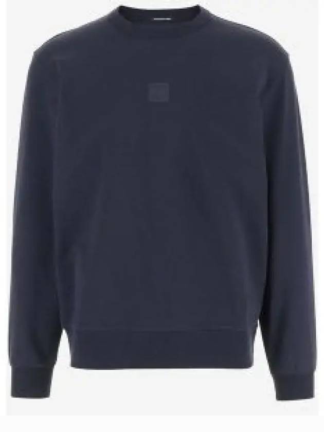 Stretch Fleece Crew Neck Sweatshirt Navy - CP COMPANY - BALAAN 2