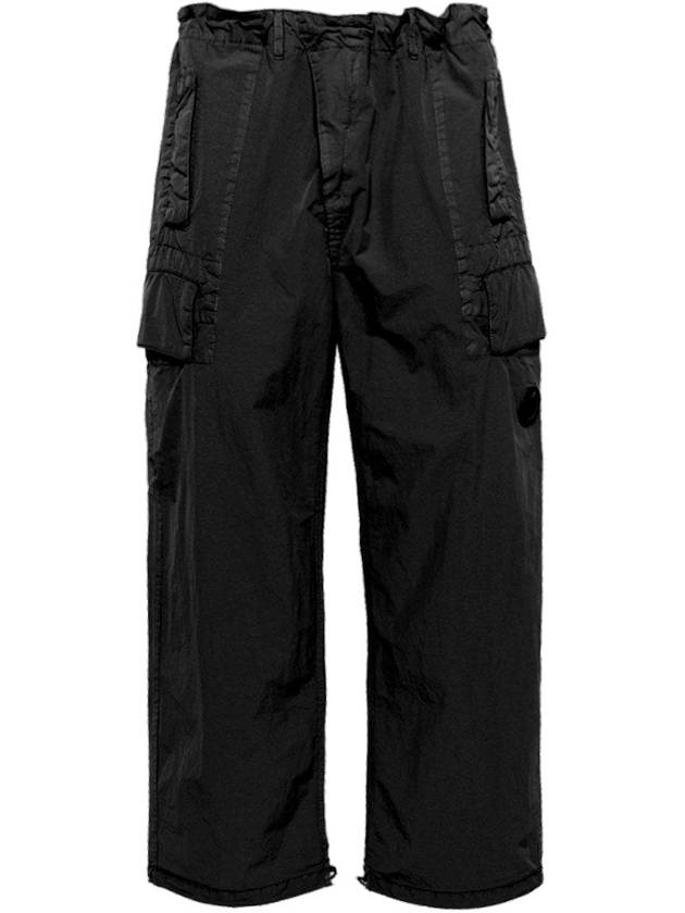 Flatt Nylon Oversized Cargo Straight Pants Black - CP COMPANY - BALAAN 2