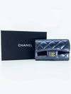 gold logo card wallet blue - CHANEL - BALAAN 2