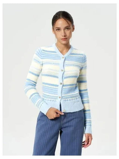 Wool striped spring and fall cardigan Skyway domestic product GM0024051751663 - GANNI - BALAAN 1