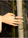 Unisex Larin Black White Ceramic Ring - BE/GINS - BALAAN 5