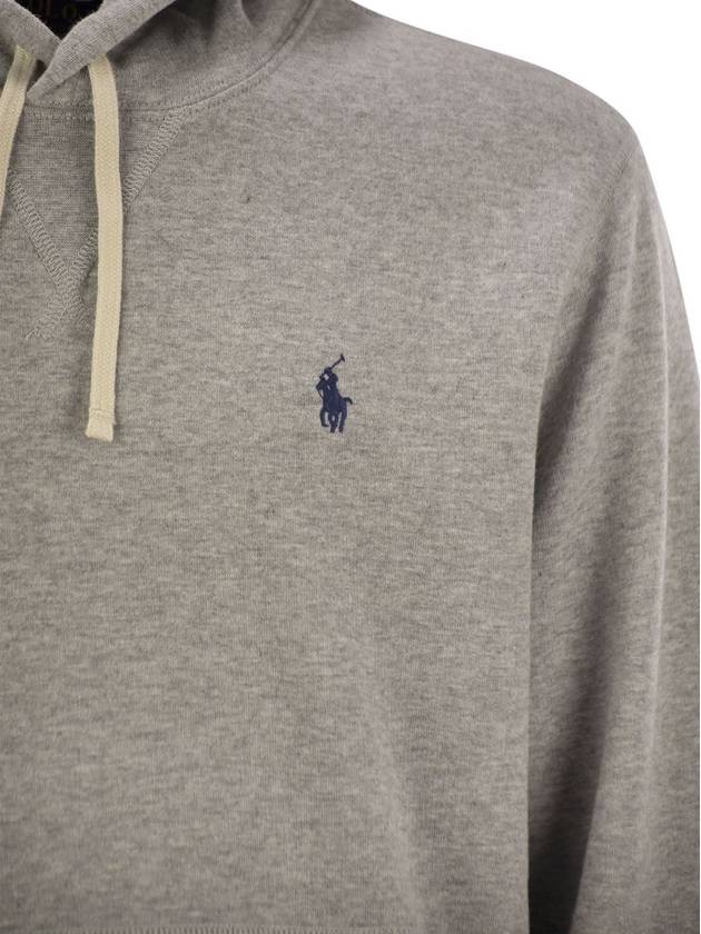 Embroidered Logo Pony Hoodie Grey - POLO RALPH LAUREN - BALAAN 5