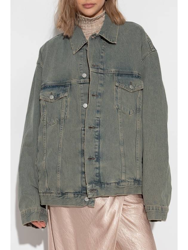 Women's Oversized Fit Denim Jacket Blue - ACNE STUDIOS - BALAAN 4