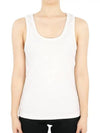 Women's Embroidered Logo Sleeveless White - MONCLER - BALAAN 3