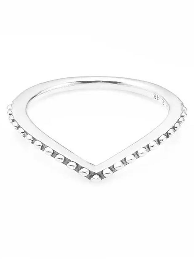 Beaded Wishbone Ring Silver - PANDORA - BALAAN 6