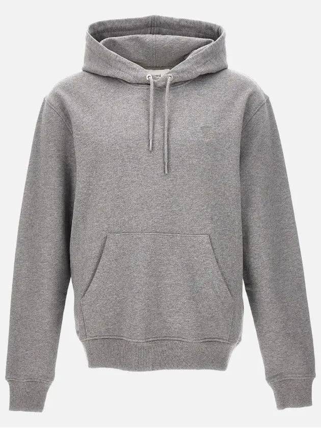 Mini Heart Logo Hoodie Heather Grey - AMI - BALAAN 2