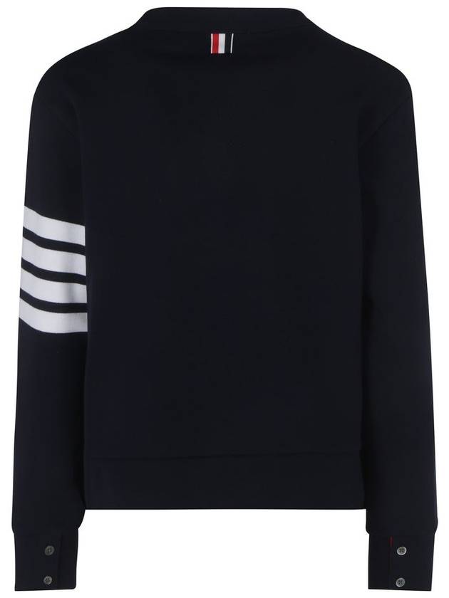 4-Bar Loopback Jersey Cardigan Navy - THOM BROWNE - BALAAN 3