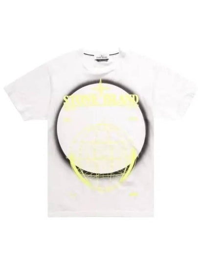 Men's Solar Eclipse Logo Short Sleeve T-Shirt White - STONE ISLAND - BALAAN 2