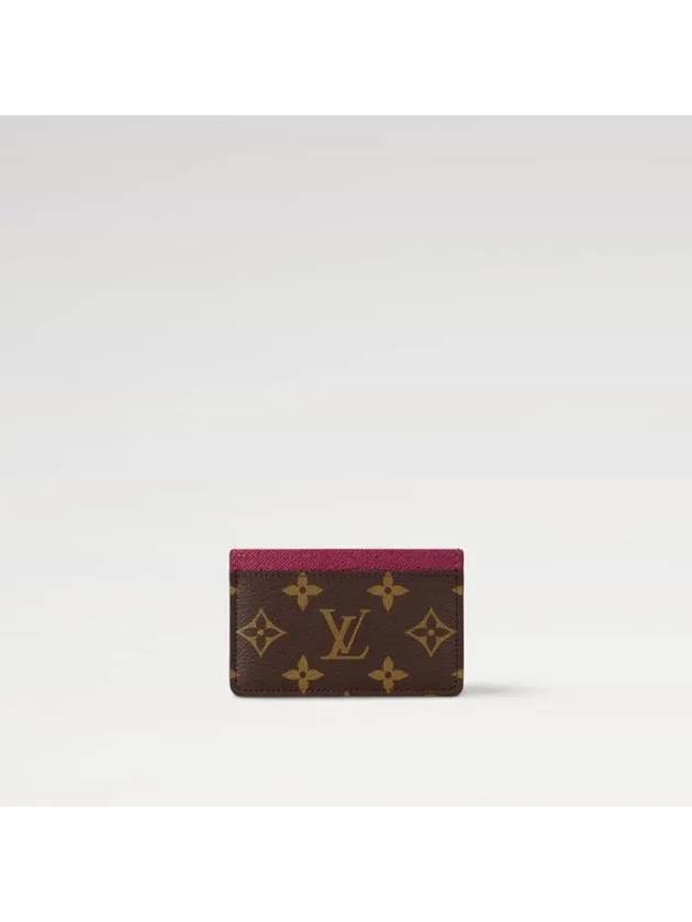 Monogram Card Wallet Brown Fuchsia - LOUIS VUITTON - BALAAN 7