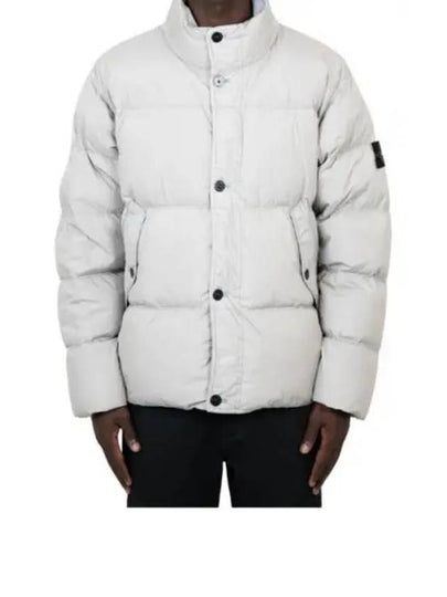 Garment Dyed Crinkle Reps Down Padding Grey - STONE ISLAND - BALAAN 2