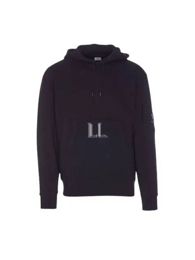 Diagonal Raised Fleece Lens Hoodie Navy - CP COMPANY - BALAAN 2