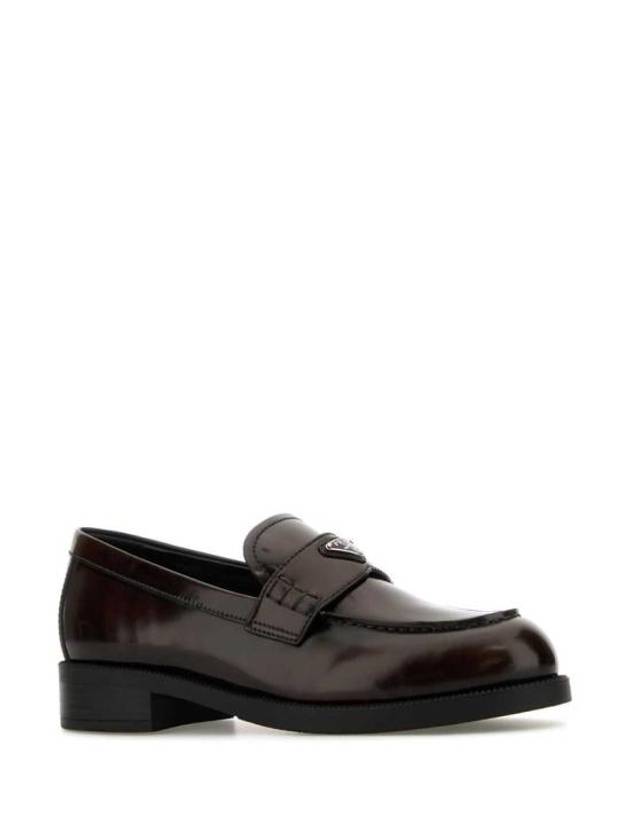 Women's Leather Loafers Brown - PRADA - BALAAN 3