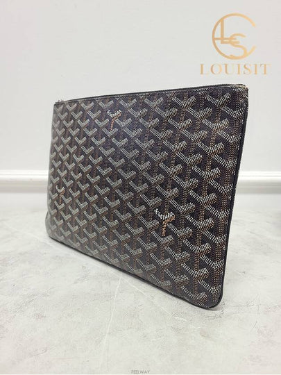 Used luxury goods Lewis It MM Black Senna clutch bag - GOYARD - BALAAN 2