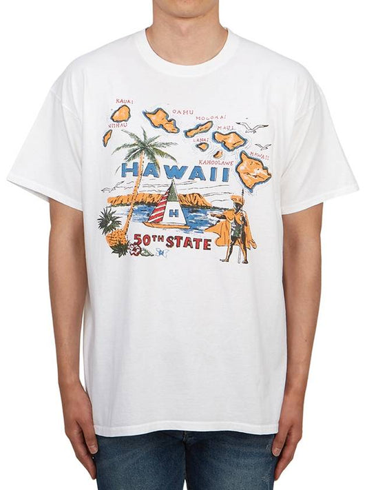 Men s Short Sleeve T Shirt 50TH STATE WHITE M - WILD DONKEY - BALAAN 1