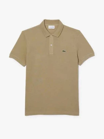 Slim Fit Short Sleeve Polo Shirt Beige - LACOSTE - BALAAN 2