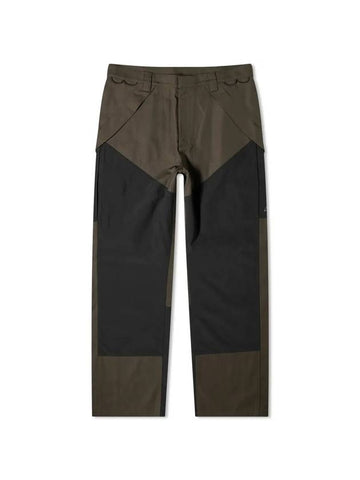 Contrast Cargo Straight Pants Khaki - ROA - BALAAN 1