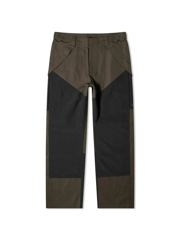 Contrast Cargo Straight Pants Khaki - ROA - BALAAN 1