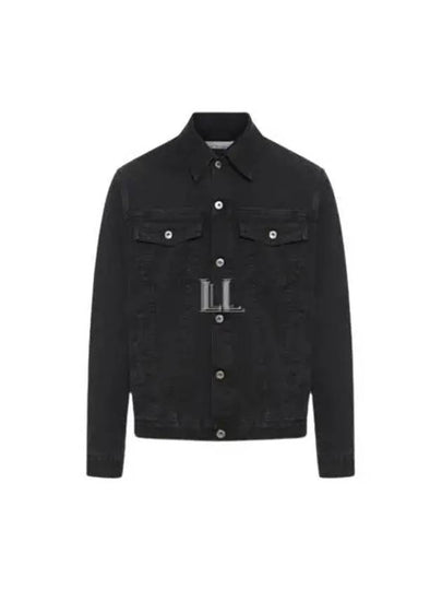 Canv Varsity Skate Trucker Jacket Black - OFF WHITE - BALAAN 2