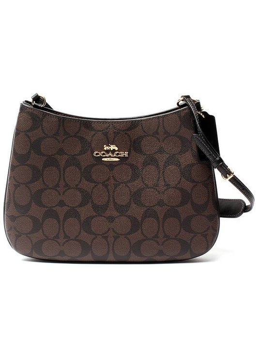 Penelope Signature Canvas Shoulder Bag Brown - COACH - BALAAN 2