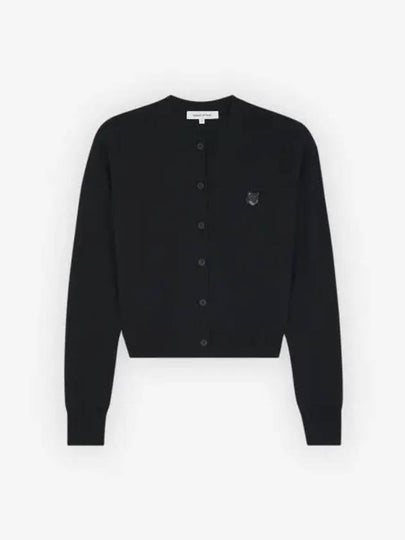 Bold Fox Head Patch Regular Cardigan Black - MAISON KITSUNE - BALAAN 2