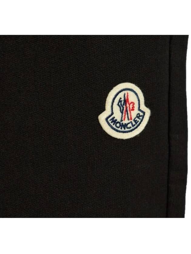 8H00010 89A1K 999 Women Logo Patch Cotton Black Sweatpants - MONCLER - BALAAN 4