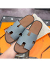 Men's Izmir Sandals Calfskin Absong Blue Brown Twotone - HERMES - BALAAN 1