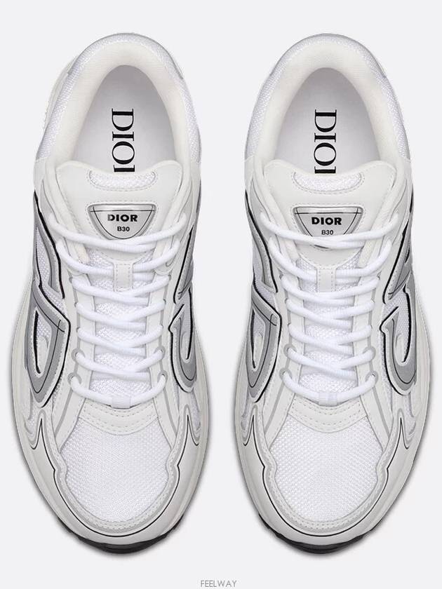 B30 Mesh Technical Fabric Low Top Sneakers White - DIOR - BALAAN 9