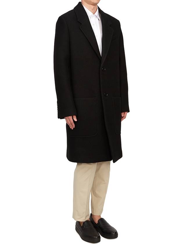 Two Button Wool Single Coat Black - AMI - BALAAN 5