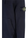 Wappen Patch Cotton Fleece Hoodie Navy - STONE ISLAND - BALAAN 3