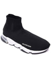 Speed Trainer Clear Sole High Top Sneakers Black - BALENCIAGA - BALAAN 4