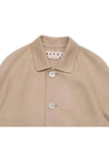 Logo Patch Virgin Wool Jacket Beige - MARNI - BALAAN 4