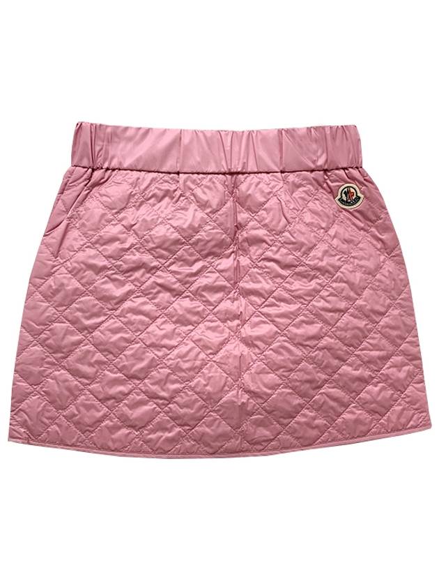 Kids Logo Patch Padded Skirt 8Y 10Y Light Pink 2D00002 788K1 527 - MONCLER - BALAAN 3