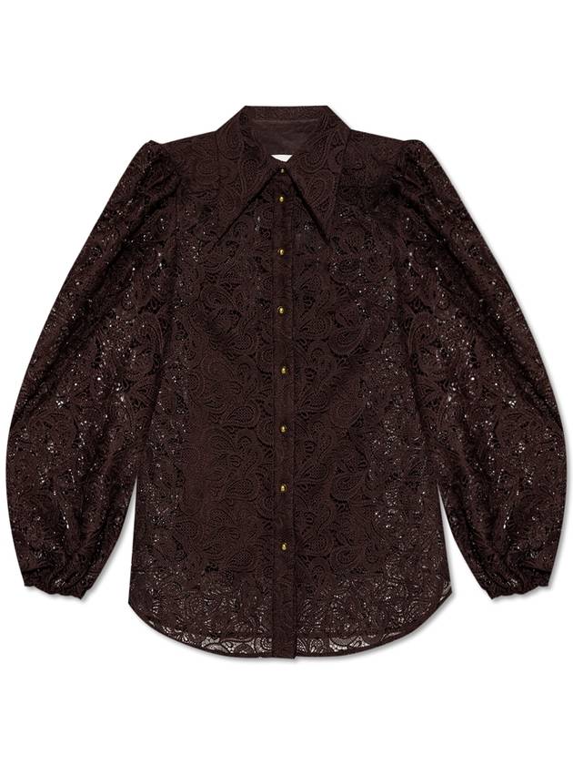 Zimmermann Lace Shirt, Women's, Brown - ZIMMERMANN - BALAAN 1