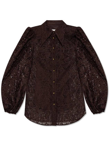 Zimmermann Lace Shirt, Women's, Brown - ZIMMERMANN - BALAAN 1